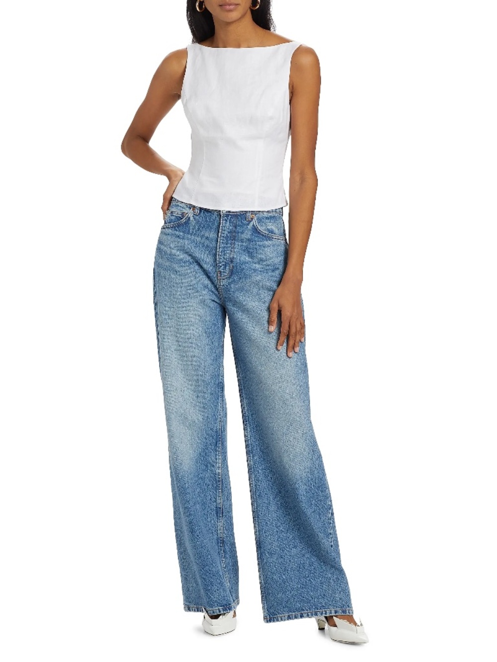 Reformation Cary High Rise Slouchy Wide Leg Jeans in Colorado Size 25